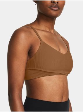 Hnedá dámska športová podprsenka Under Armour Meridian Rib Bralette