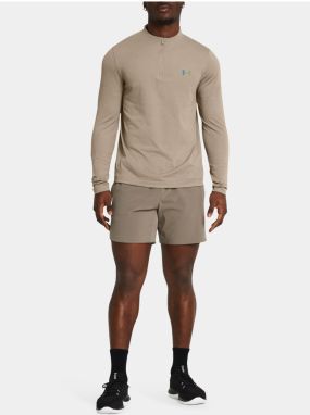 Svetlo hnedé pánske tričko Under Armour Vanish Elite Seamless 1/4 Zip