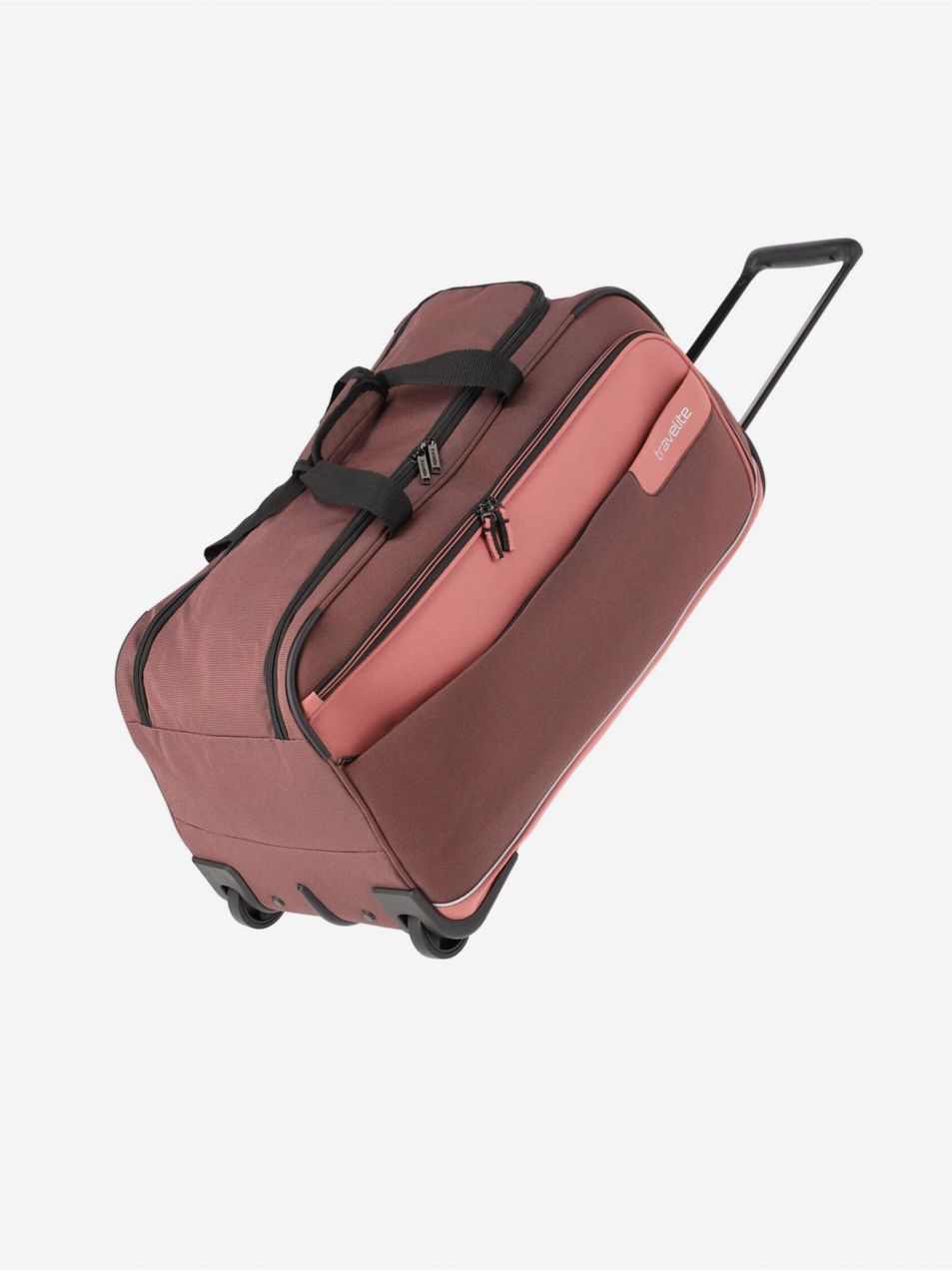 Púdrová dámska cestovná taška Travelite Viia Wheeled duffle Rose