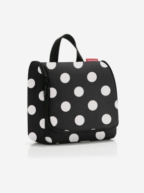 Čierna dámska kozmetická taška s bodkami Reisenthel Toiletbag Dots White