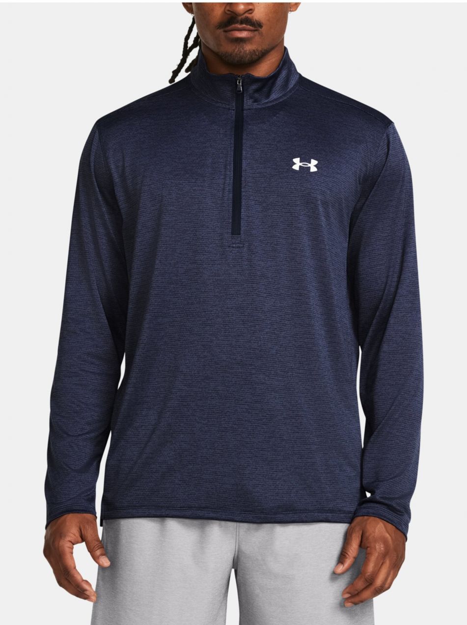 Tmavomodré pánske tričko Under Armour UA Tech Vent 1/2 Zip