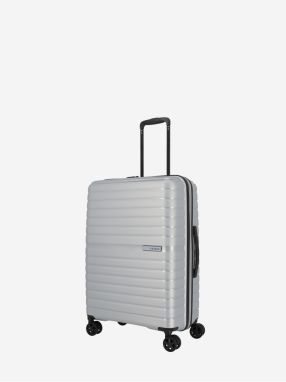 Strieborný cestovný kufor Travelite Trient M Silver