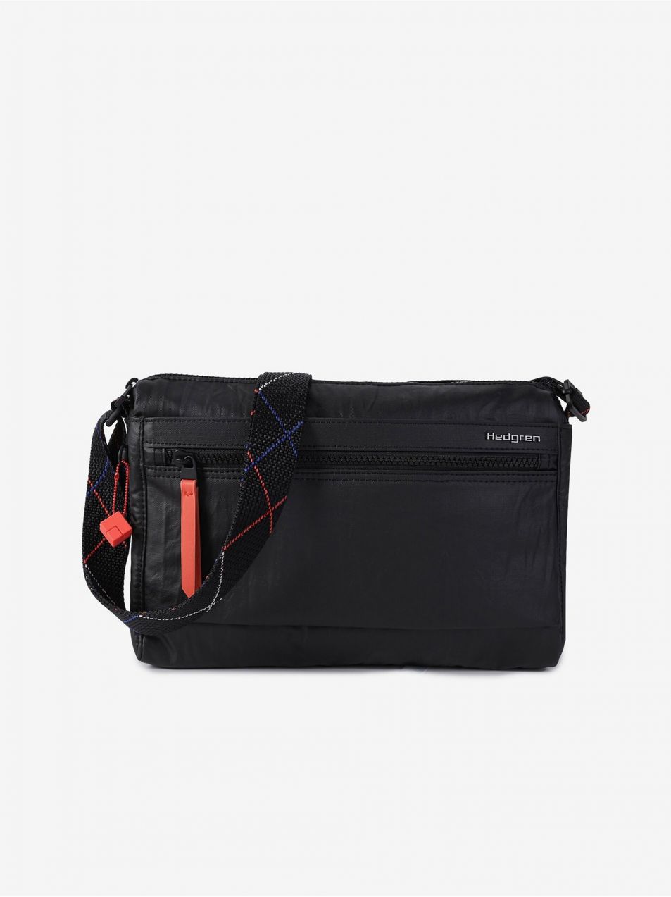 Čierna dámska kabelka Hedgren Eye M Creased Black/Coral