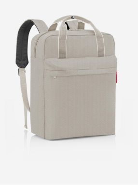 Béžový dámsky batoh Reisenthel Allday Backpack M Herringbone Sand