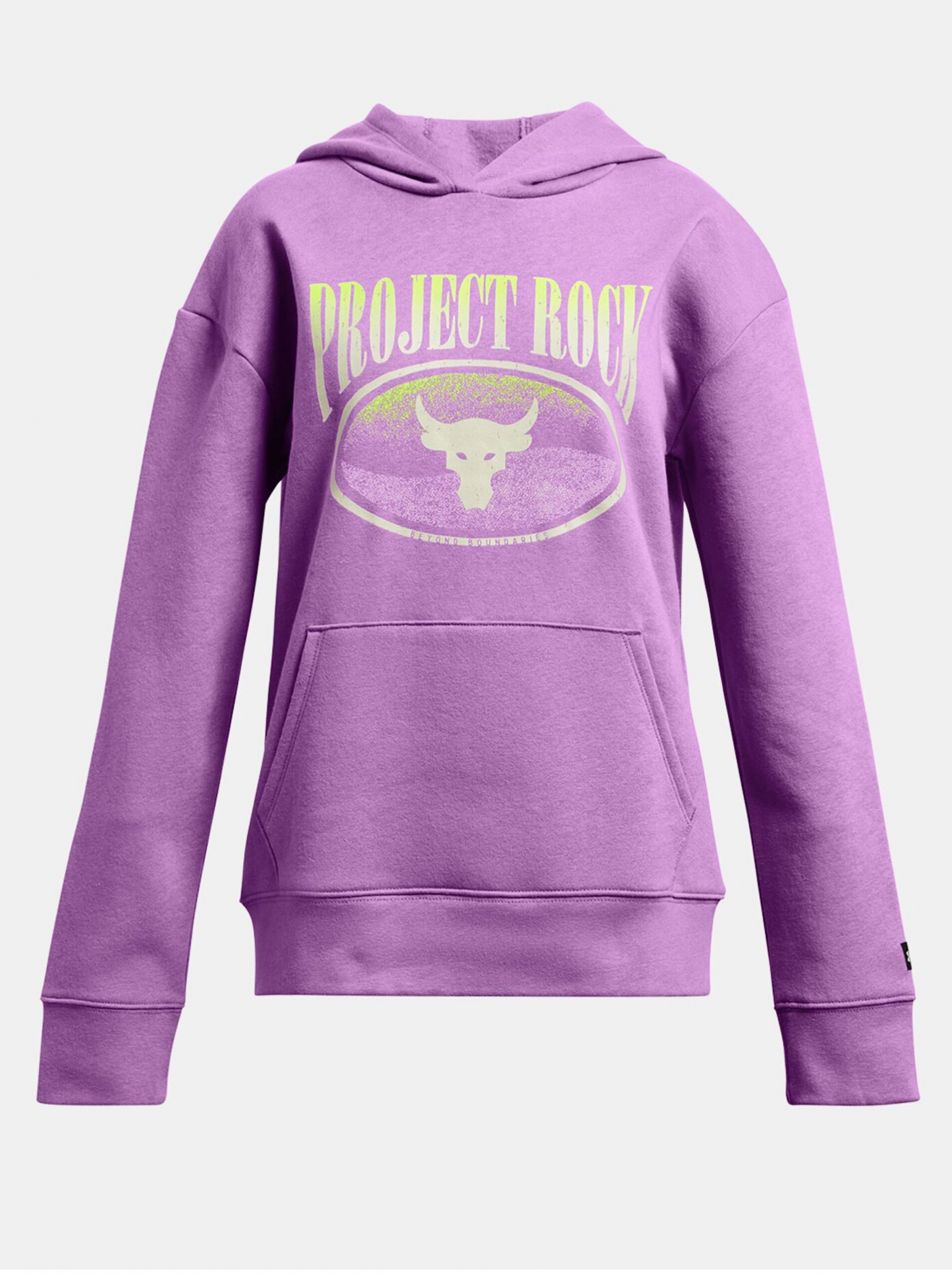 Fialová dievčenská mikina s kapucňou Under Armour Pjt Rck G Campus Hoodie