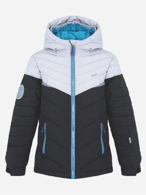 Bielo-čierna chlapčenská lyžiarska bunda LOAP Fullsac