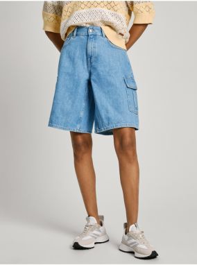 Svetlomodré dámske džínsové kraťasy Pepe Jeans