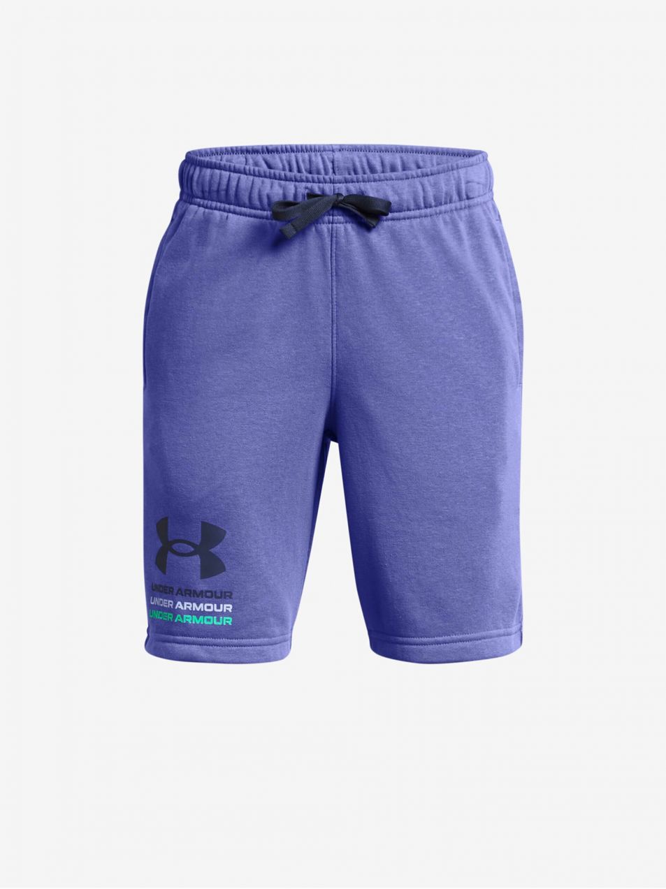 Fialové chlapčenské teplákové kraťasy Under Armour UA Boys Rival Terry