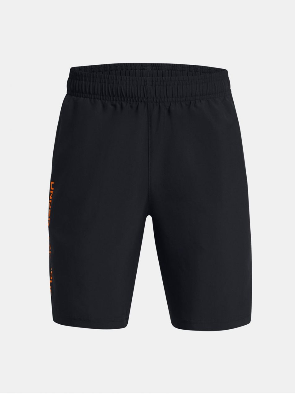 Čierne chlapčenské športové kraťasy Under Armour UA Woven Wdmk Shorts-BLK