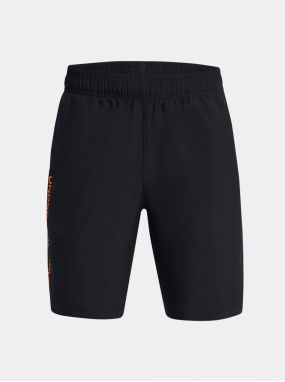 Čierne chlapčenské športové kraťasy Under Armour UA Woven Wdmk Shorts-BLK