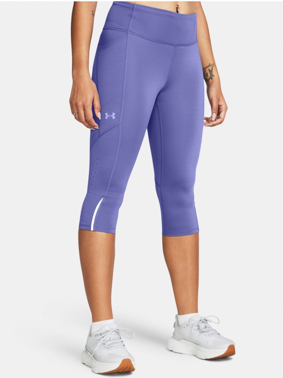 Fialové dámske legíny Under Armour UA Fly Fast Capris