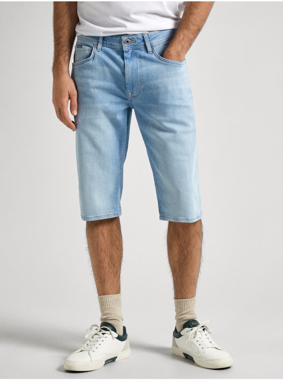 Modré pánske džínsové kraťasy Pepe Jeans