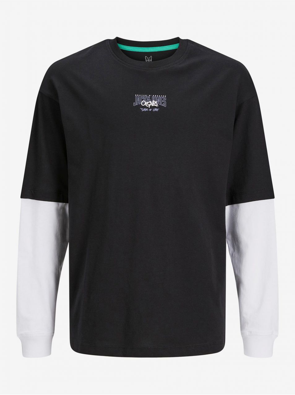 Čierne chlapčenské tričko Jack & Jones Tribeca