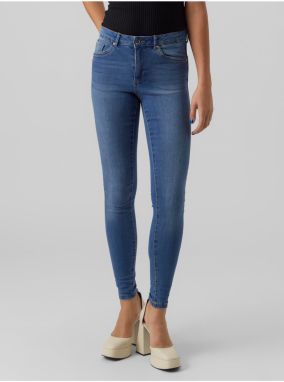 Modré dámske skinny fit rifle Vero Moda Alia