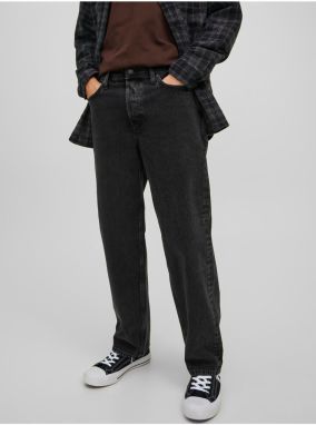 Čierne pánske straight fit džínsy Jack & Jones Eddie