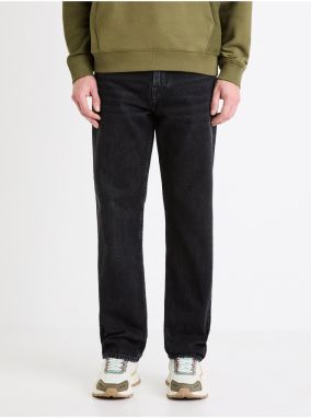 Čierne pánske džínsy Celio C15 straight Fodroit 30