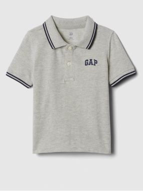 Šedé chlapčenské polo tričko pique GAP