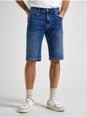 Modré pánske džínsové kraťasy Pepe Jeans