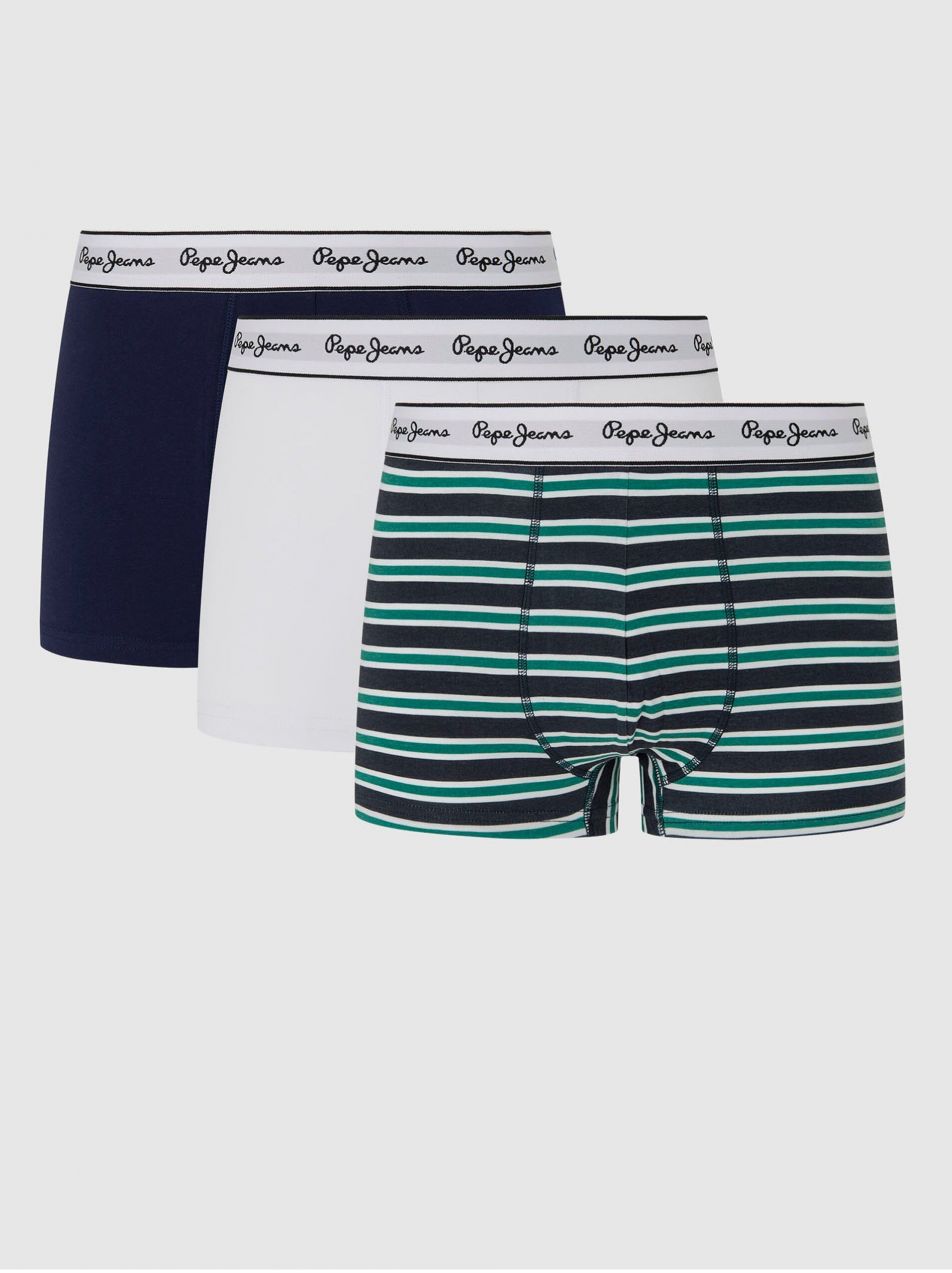 Boxerky pre mužov Pepe Jeans - zelená, tmavomodrá, biela