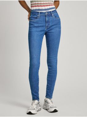 Modré dámske super skinny fit džínsy Pepe Jeans
