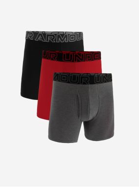 Boxerky pre mužov Under Armour - sivá, červená