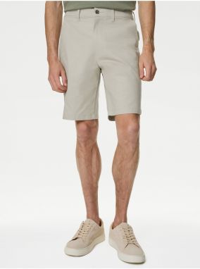 Béžové pánske chino kraťasy Marks & Spencer