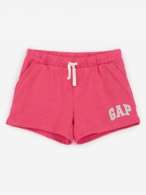 Tmavo ružové dievčenské teplákové kraťasy GAP