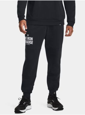 Čierne tepláky Under Armour Pjt Rock Rival Flc Jogger