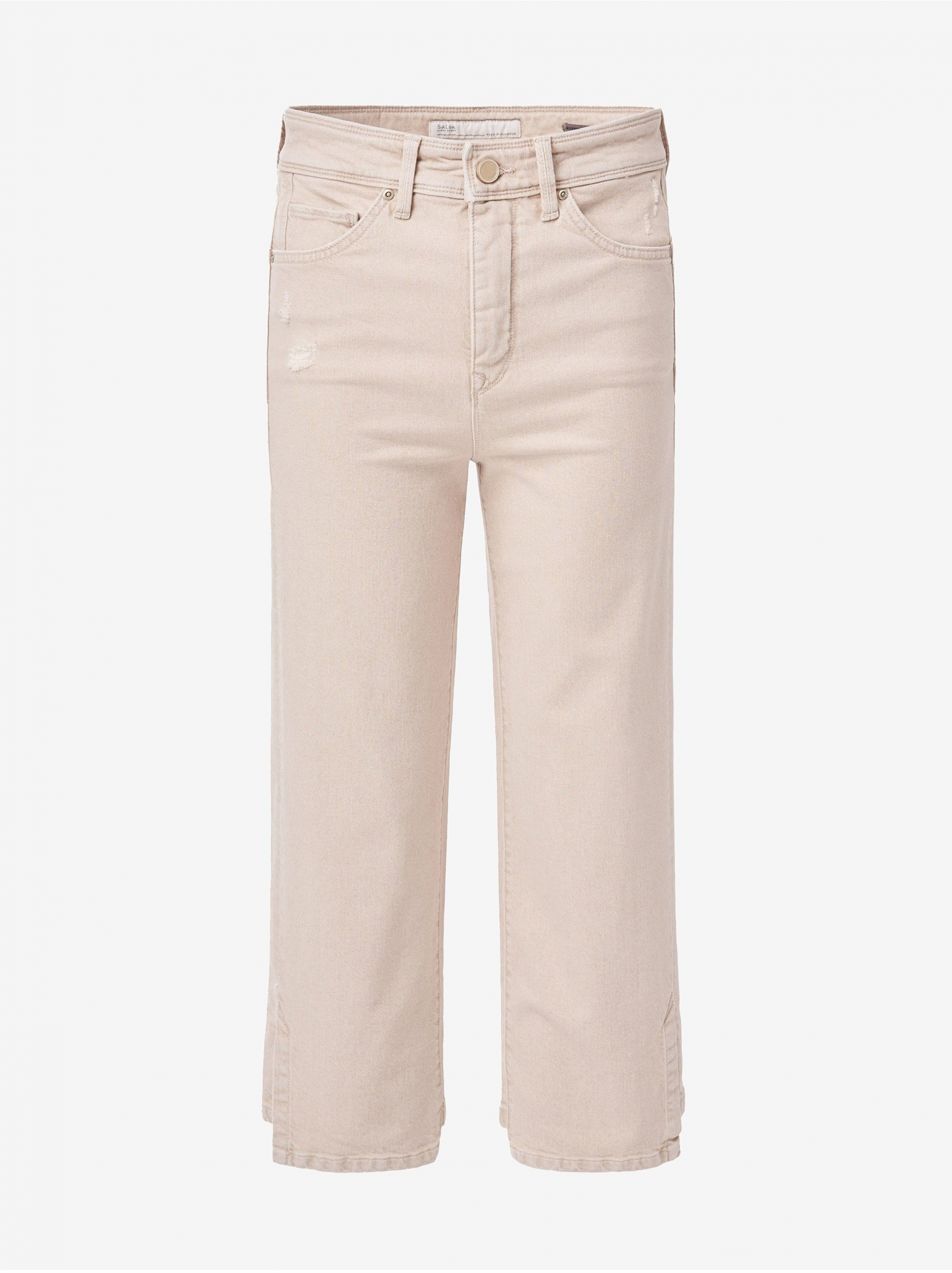 Straight fit pre ženy Salsa Jeans - béžová