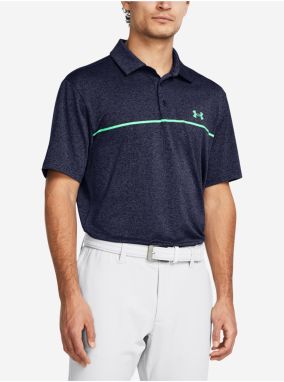 Tmavomodré pánske športové polo tričko Under Armour UA Playoff 3.0 Stripe Polo