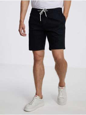 Čierne pánske ľanové kraťasy Tom Tailor Denim