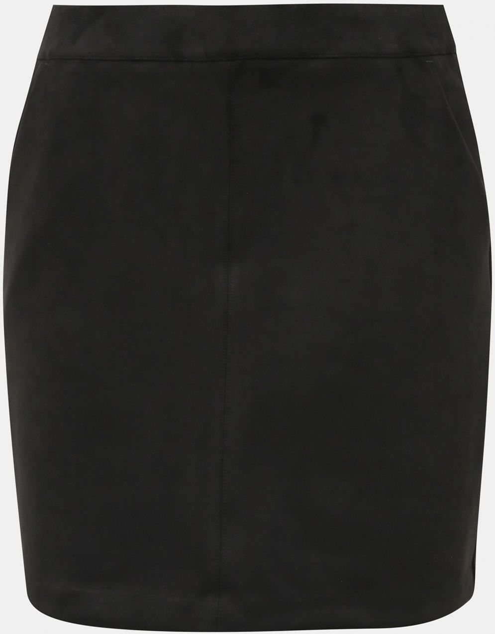 Čierna sukňa v semišovej úprave VERO MODA Donna