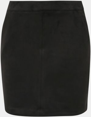 Čierna sukňa v semišovej úprave VERO MODA Donna