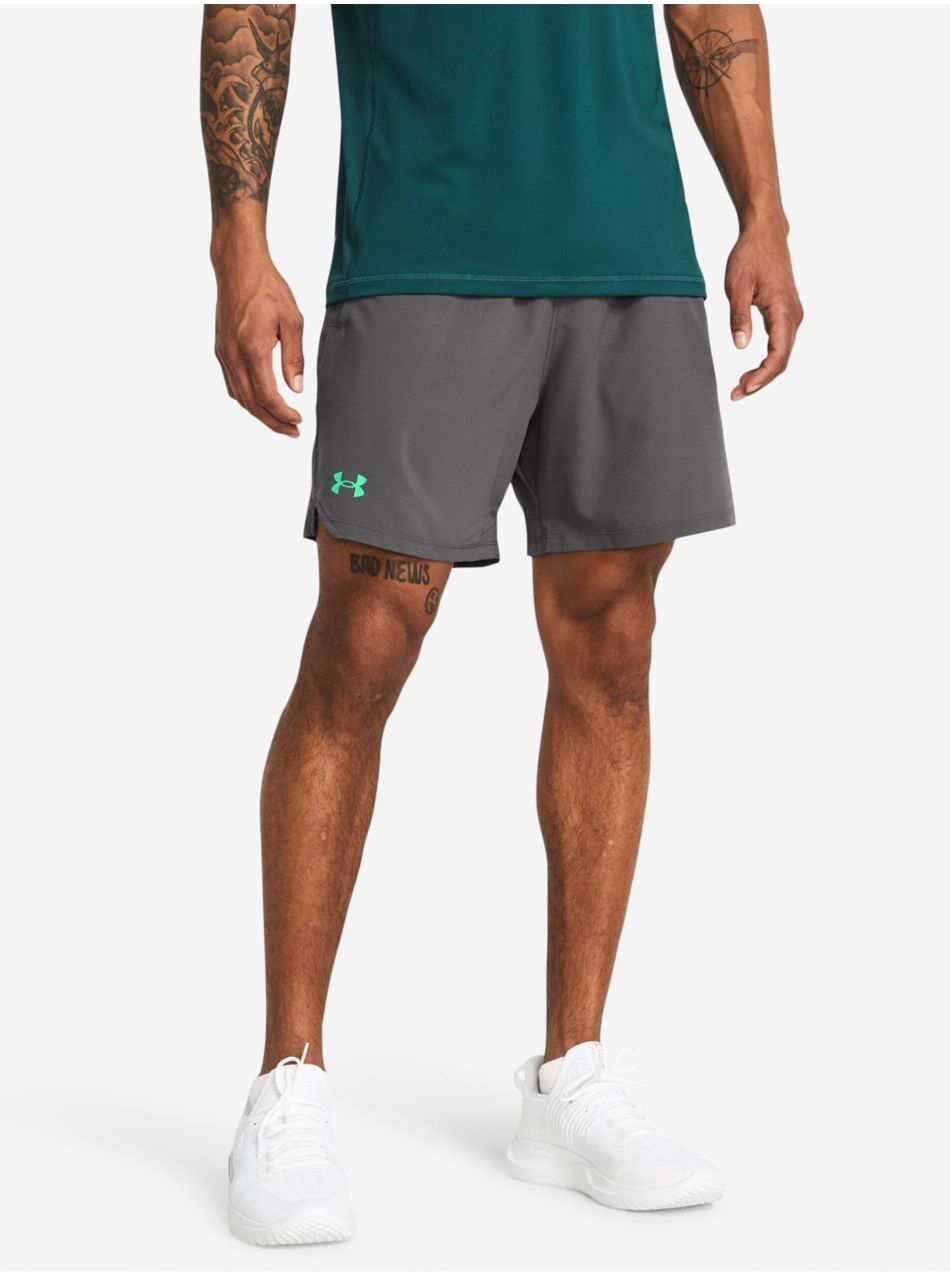 Šedé pánske športové kraťasy Under Armour UA Vanish Woven 6in Shorts