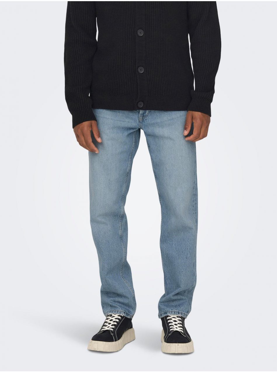 Svetlomodré pánske straight fit ONLY & SONS Edge