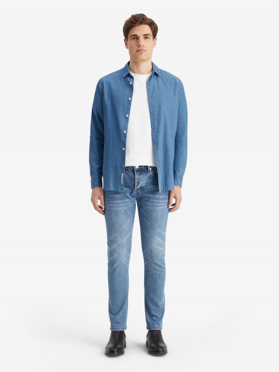 Modrá džínsová pánska košeľa Scotch & Soda