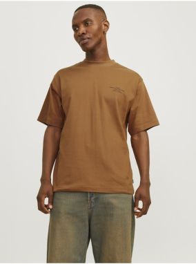 Tričká s krátkym rukávom pre mužov Jack & Jones - hnedá