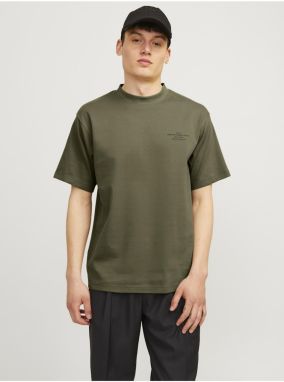 Khaki pánske tričko Jack & Jones