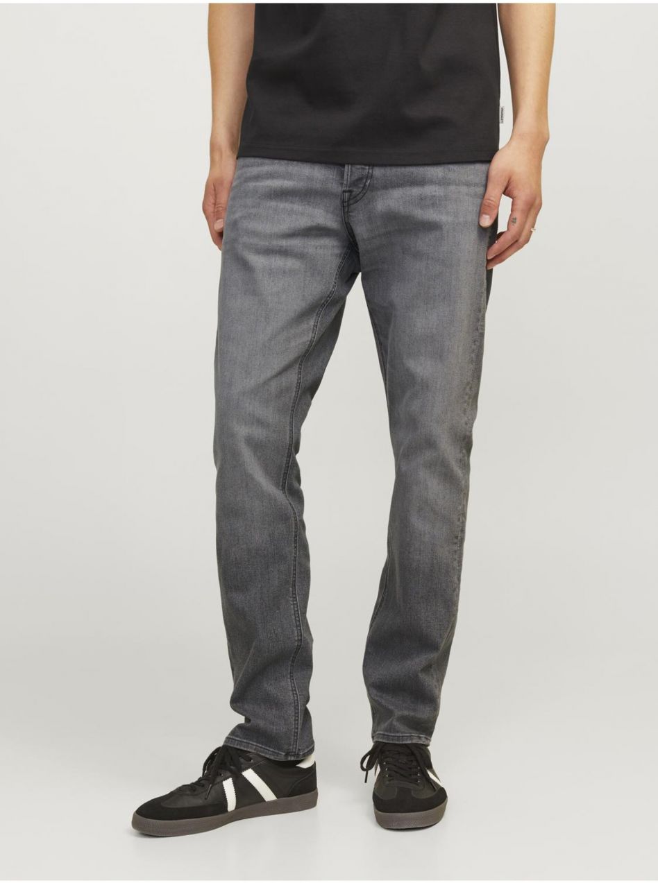 Šedé pánske slim fit džínsy Jack & Jones Glenn