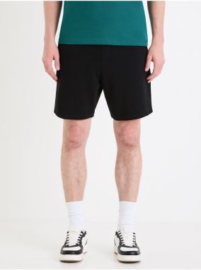 Čierne pánske teplákové kraťasy Celio Goshort
