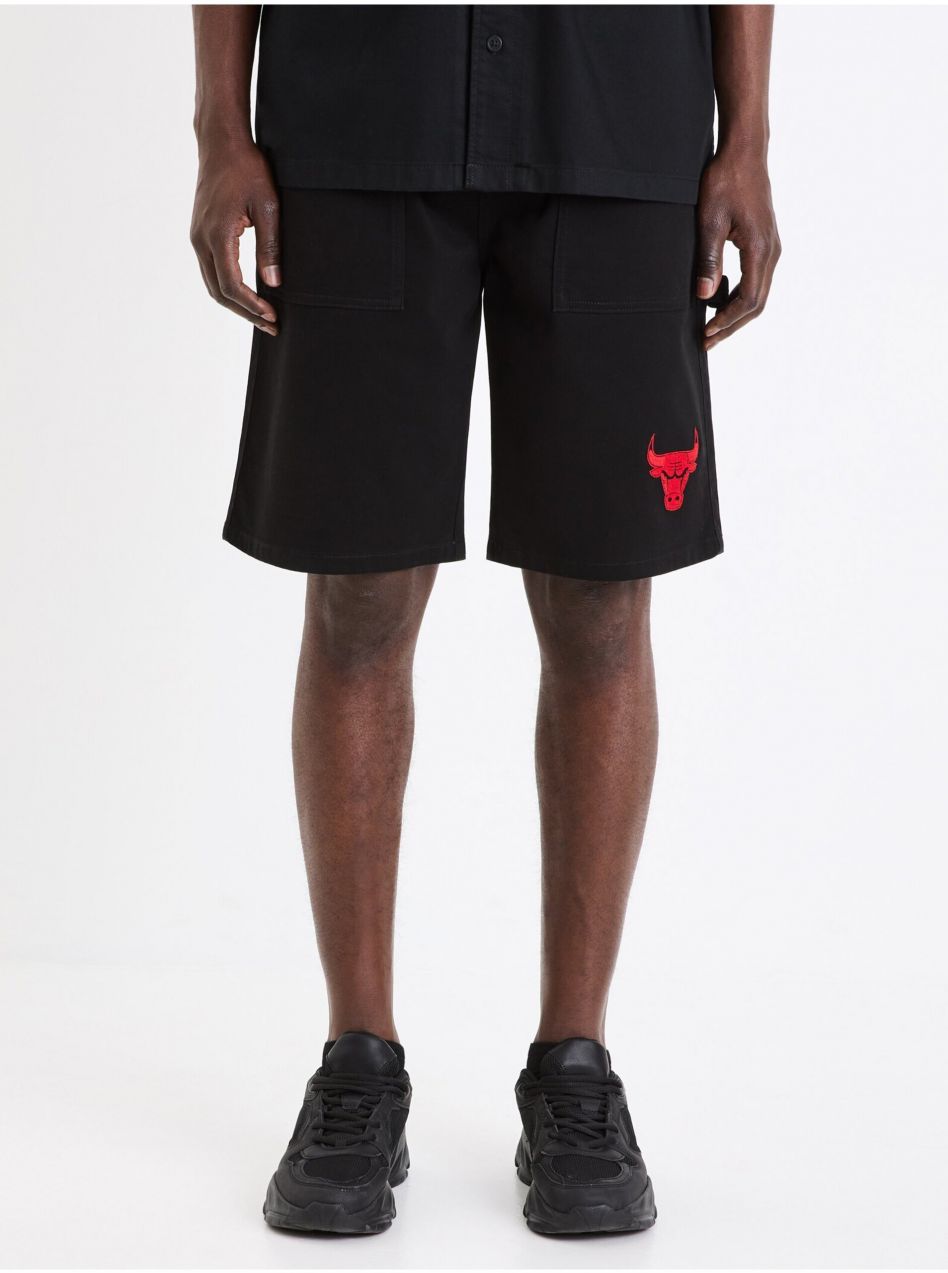 Čierne pánske kraťasy Celio NBA Chicago Bulls