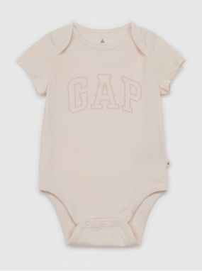Ružové dievčenské baby body s logom GAP Brannan