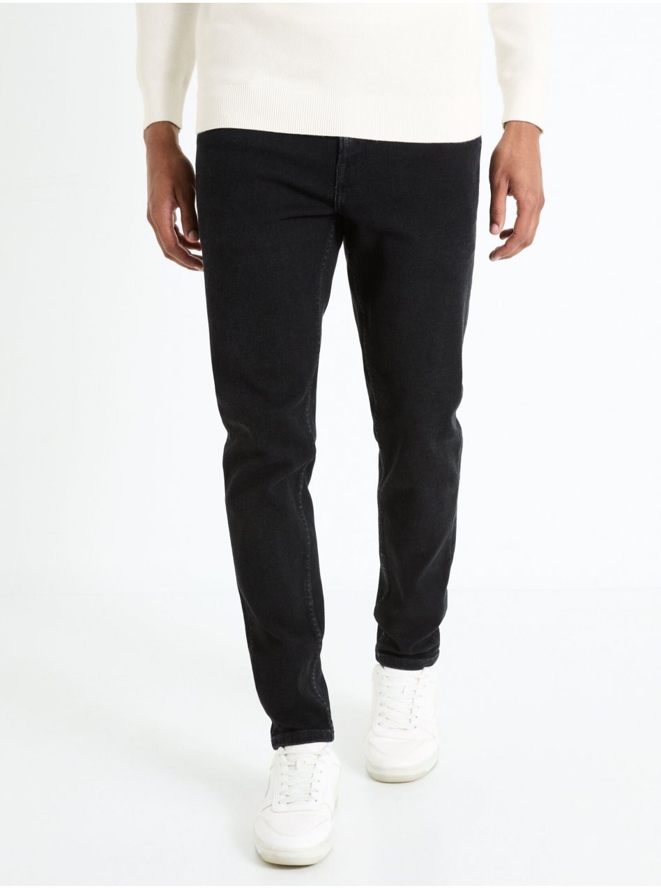 Čierne pánske slim fit džínsy Celio C25 Fofine