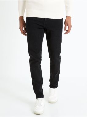 Čierne pánske slim fit džínsy Celio C25 Fofine