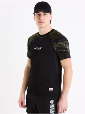 Čierne pánske športové tričko Celio Marvel Hulk