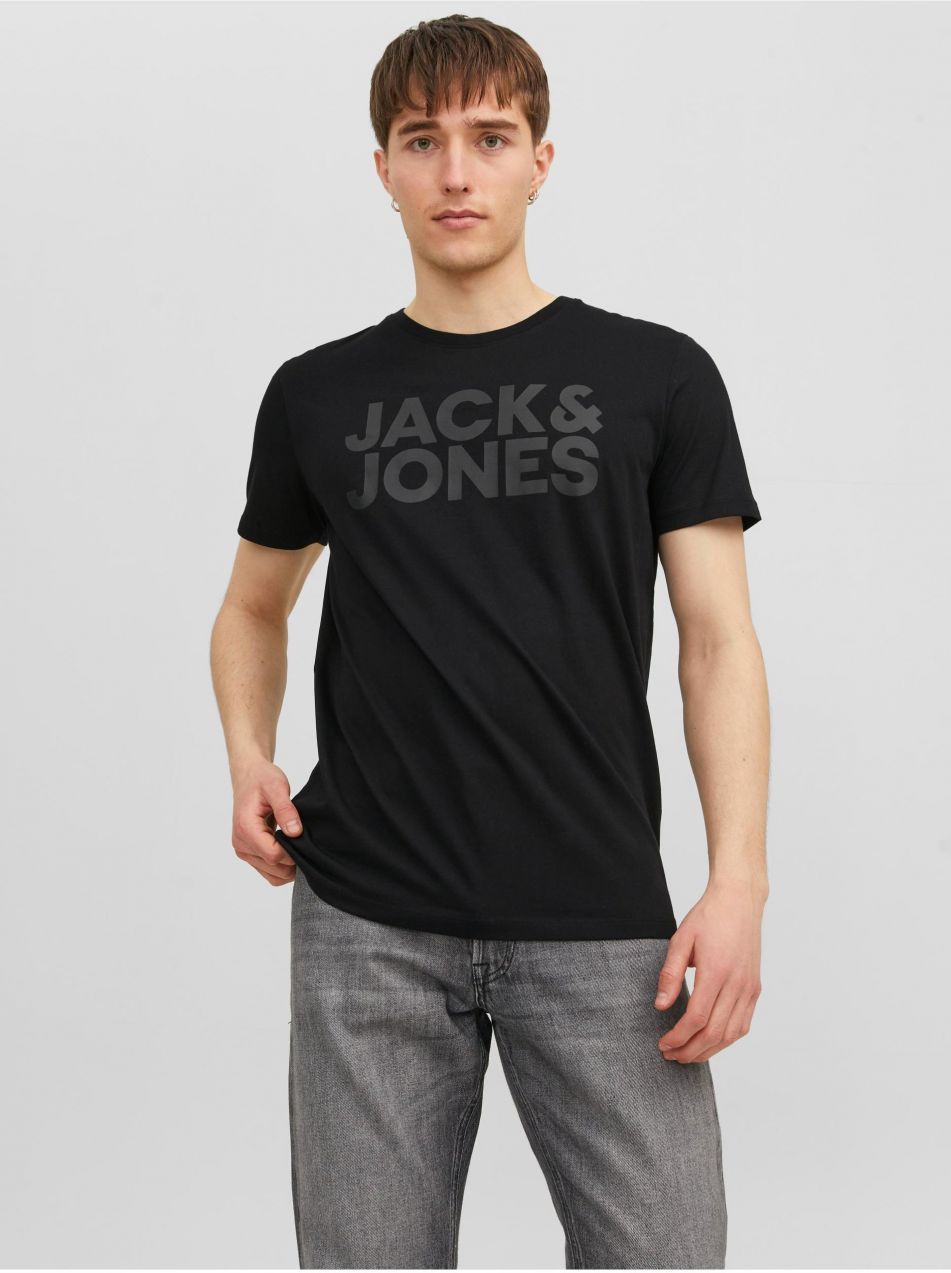 Čierne pánske tričko Jack & Jones Corp