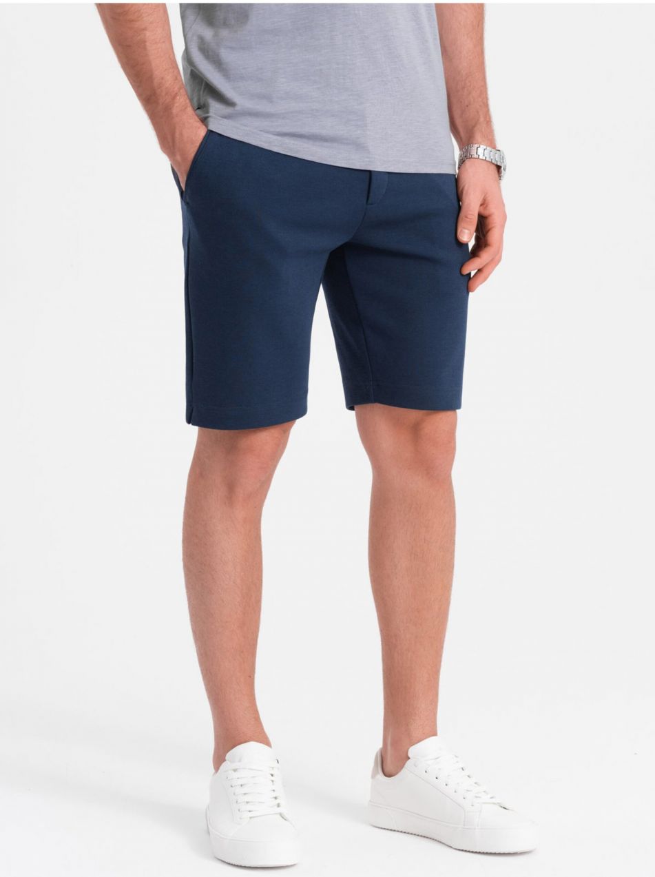Tmavomodré pánske kraťasy Ombre Clothing