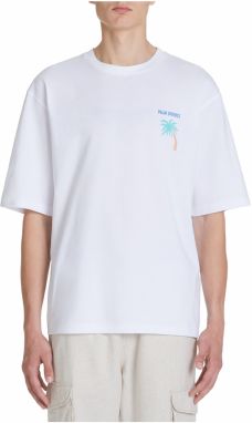 Biele pánske oversized tričko Celio Jecalif