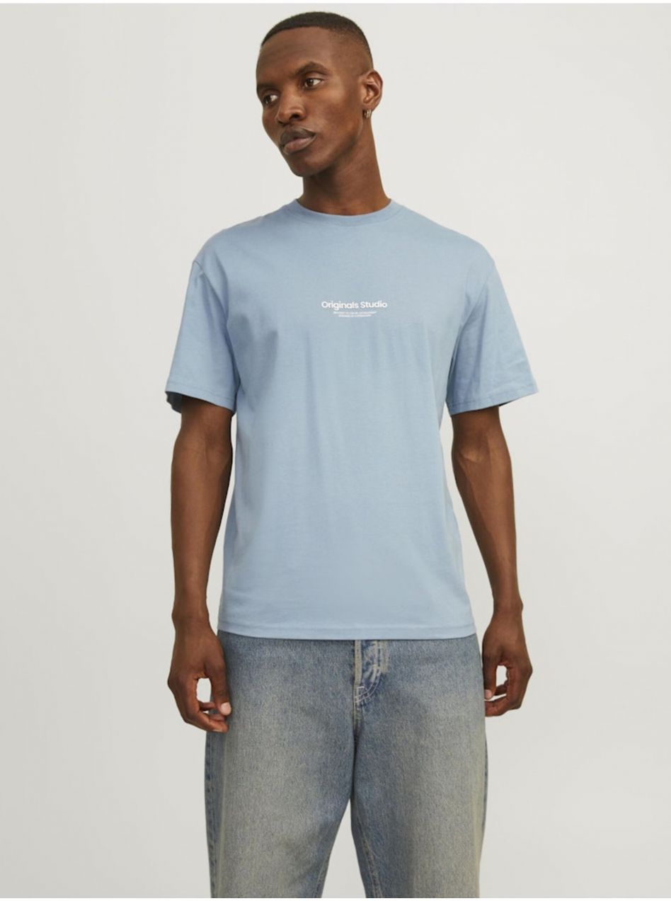 Svetlomodré pánske tričko Jack & Jones Vesterbo
