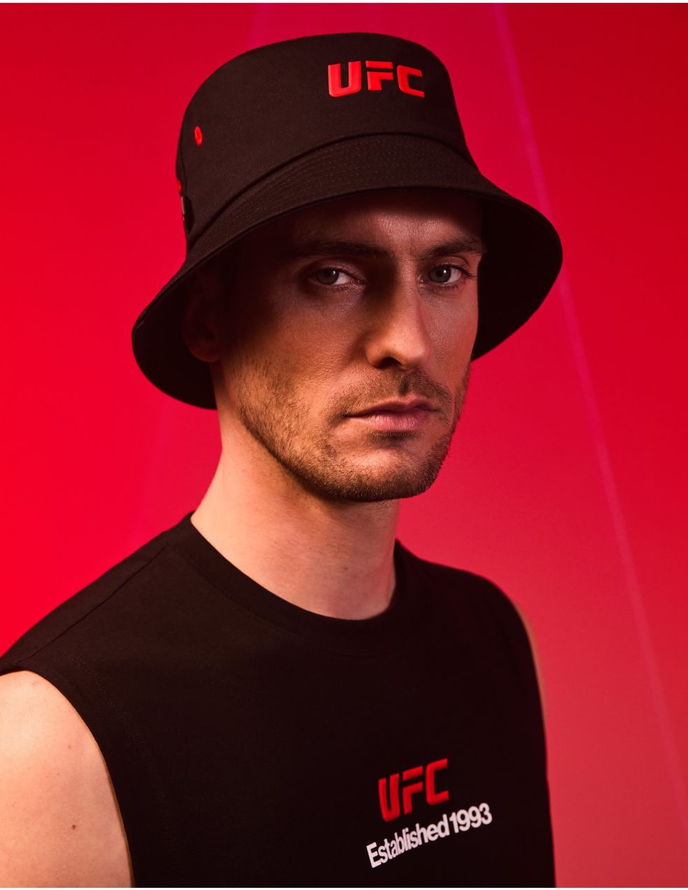 Čierny pánsky bavlnený klobúk Celio UFC